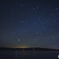 湖岸で見た星空