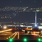 夜景と飛行機