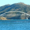 気仙沼大島大橋とタグボート