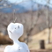 雪の名残の宇宙人
