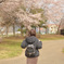 妻と桜