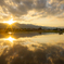 安曇野夕景色