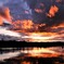 燃える夕焼け