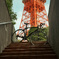 Tokyo tower with bicycle