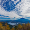 色づいた木々たちも眺める絶景　FUJIYAMAツインテラス