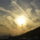 雲に埋まる夕日１