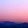 夕日の山並み