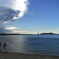 夕方海水浴