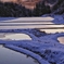 積雪する棚田