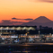 黄昏時の空港