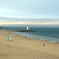 Murky sky and beach