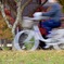 白い自転車