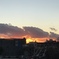 仕事初めの夕陽。。