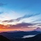 いつかの芦ノ湖と富士山と夕陽