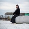 雪の中の大福