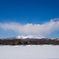雪原と樽前山
