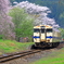 花曇りの嘉例川駅