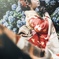 紫陽花と着物