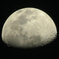 '22.5.11.19:45.の5枚を重ね画像処理した月齢10.3の月面