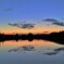 田園と夕空