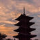 池上の夕空