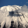 雲と雪化粧した大山