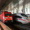 掘出し写真　ICプル運行101型電気機関車とICE3＠フランクフルト国際空港駅
