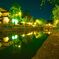 倉敷美観地区水路の夜景