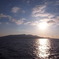 大島からの朝日