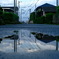 水たまりから見る青空