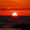 日本海に沈む夕日
