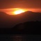 南アルプスに沈む夕日