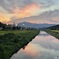 夕暮れの大山