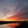 河川敷で見る夕陽