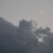 雲と三日月