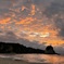 月が浜の夕炎
