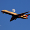 夕陽に照らされる機体