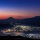 高ボッチ高原から見る富士の夜明け