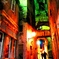 Old Town, Green and Salmon Pink