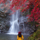 紅葉の滝にて。。