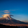 富士山と笠雲