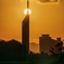 タワーと夕日