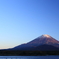 精進湖の富士夕景