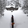 大神山神社と雪道
