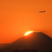富士山に沈む夕陽③