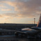 雪･b777･夕焼け!