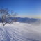 舞い上がる雪煙