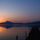 支笏湖の夕陽