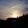 夕焼けに照らされる雲たち