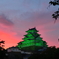 宵に染まる姫路城